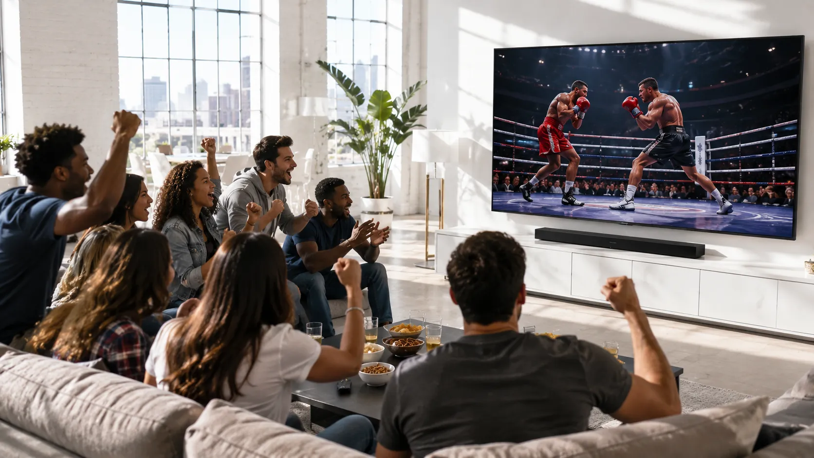 Amazon Fire TV Stick showing IPTV player app setup screen with M3U playlist configuration for live TV streaming